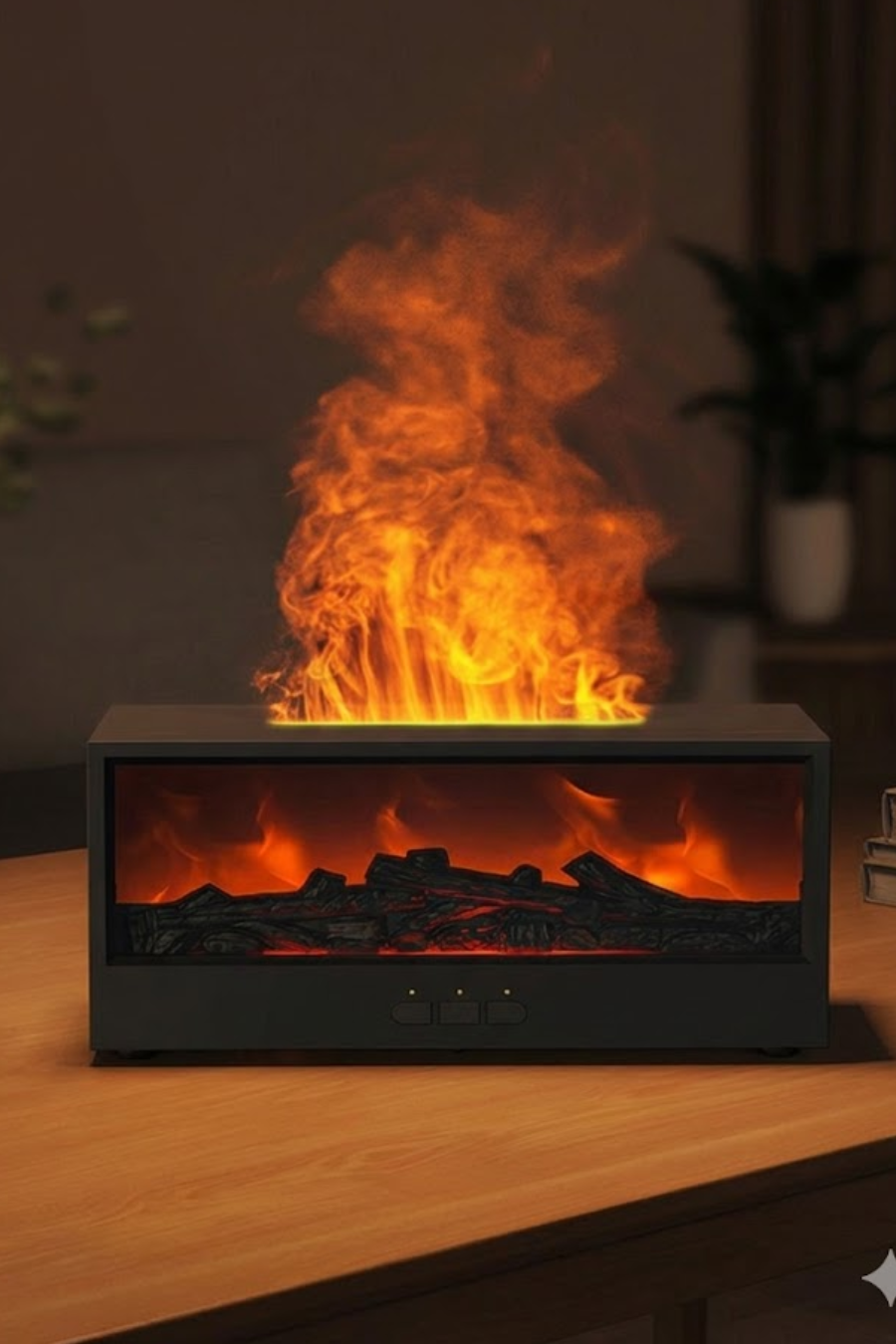 Fireplace Accent Diffuser | Realistic Flame Humidifier with Remote Control