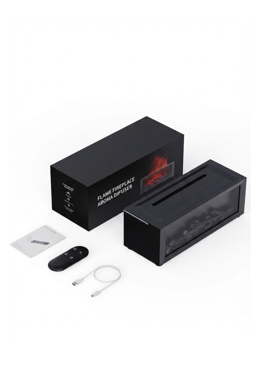 Fireplace Accent Diffuser | Realistic Flame Humidifier with Remote Control